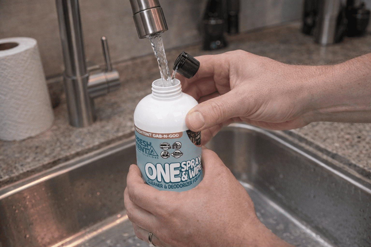 Filling 16oz ONE Spray Bottle Filling a ONE Spray bottle